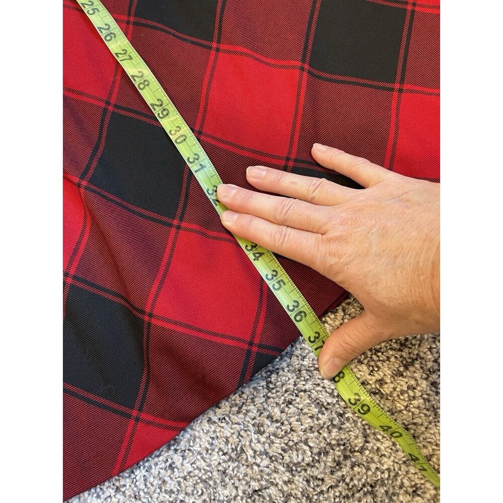 Liz Claiborne Liz Sport Women's Red Black Plaid Maxi Skirt Size 8 - Picture 5 of 6
